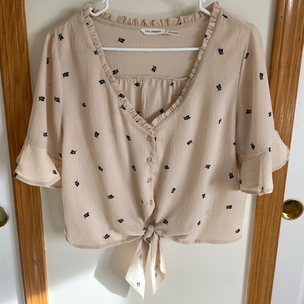 Chiffon blouse - M, cream